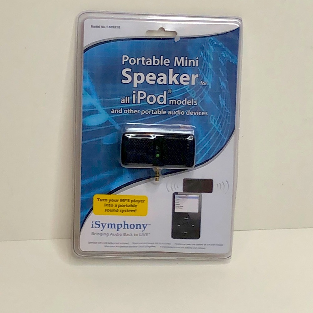 Isymphony portable mini speaker for use in all iPod models
